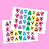 Happy Hearts Sticker Set of 56