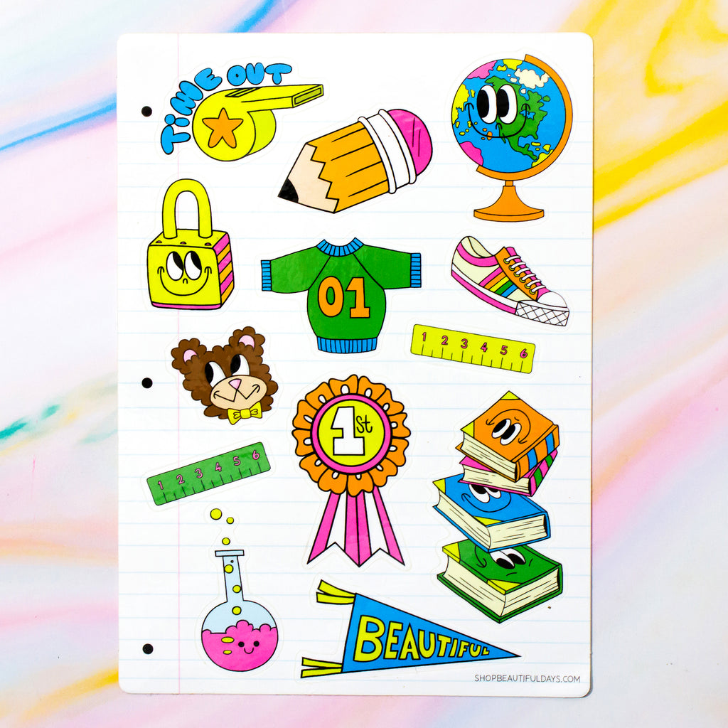 School Spirit Sticker Sheet