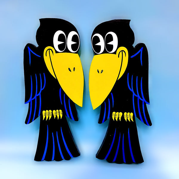 Hand-Painted Cemetery Crows