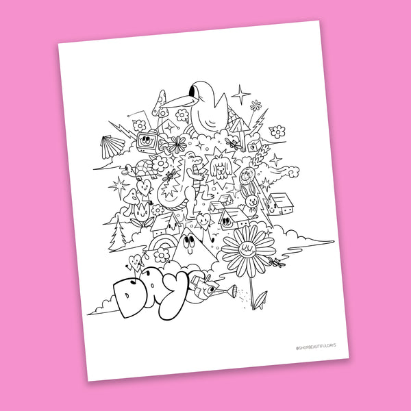 Big Day Coloring Page - Free Downloadable PDF