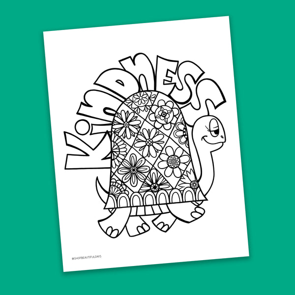 Kindness Coloring Page - Free Downloadable PDF