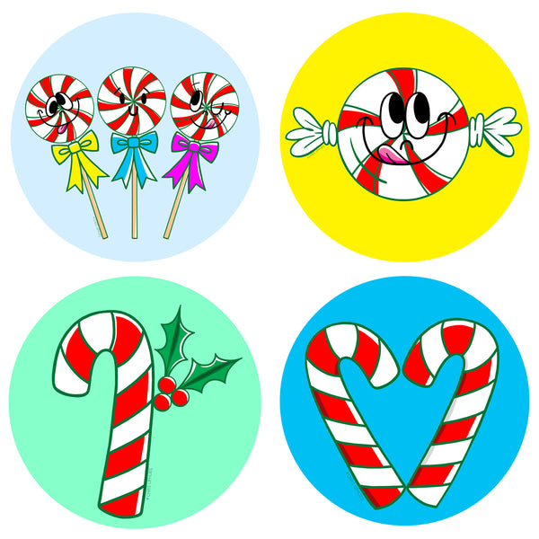 Scratch and Sniff Sticker Set of 16 - Peppermint