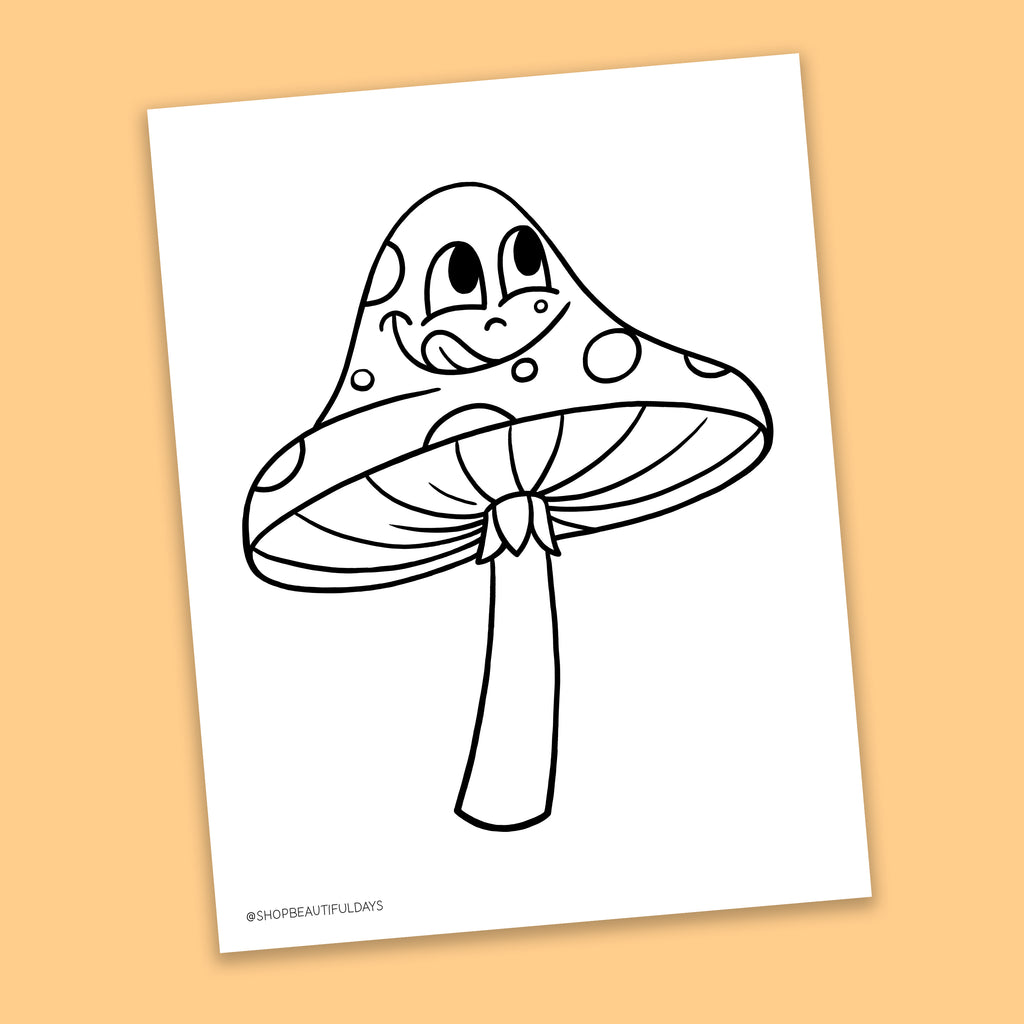 Shroom Coloring Page - Free Downloadable PDF